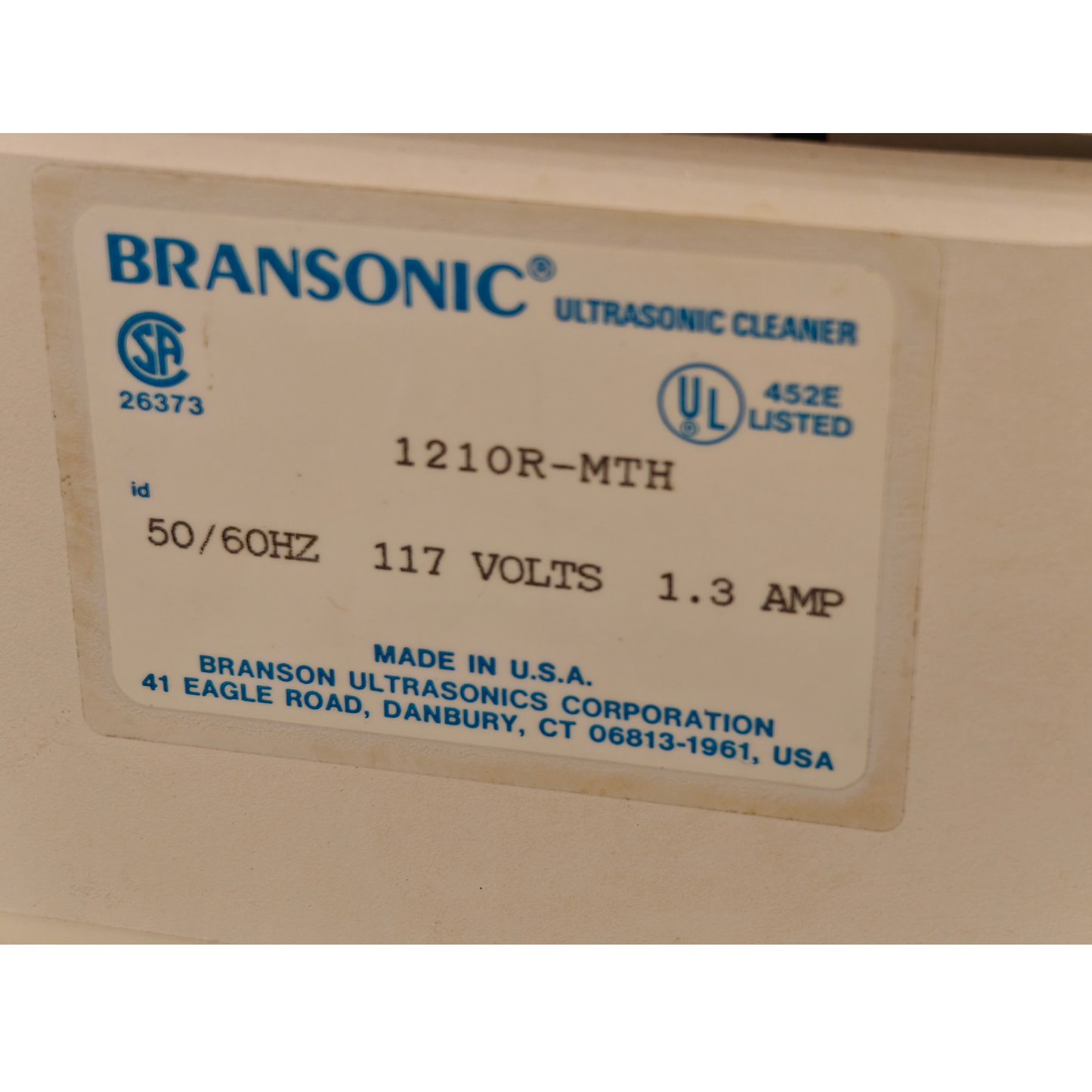 Branson 1210R-MTH 1.9 L Ultrasonic Cleaner Heated Water Bath Bransonic - TESTED