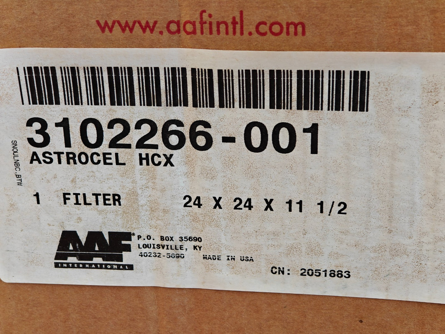 AAF  Flanders AstroCel HCX HEPA Air Filter | 3102266-001 24x24x11.5 | NEW