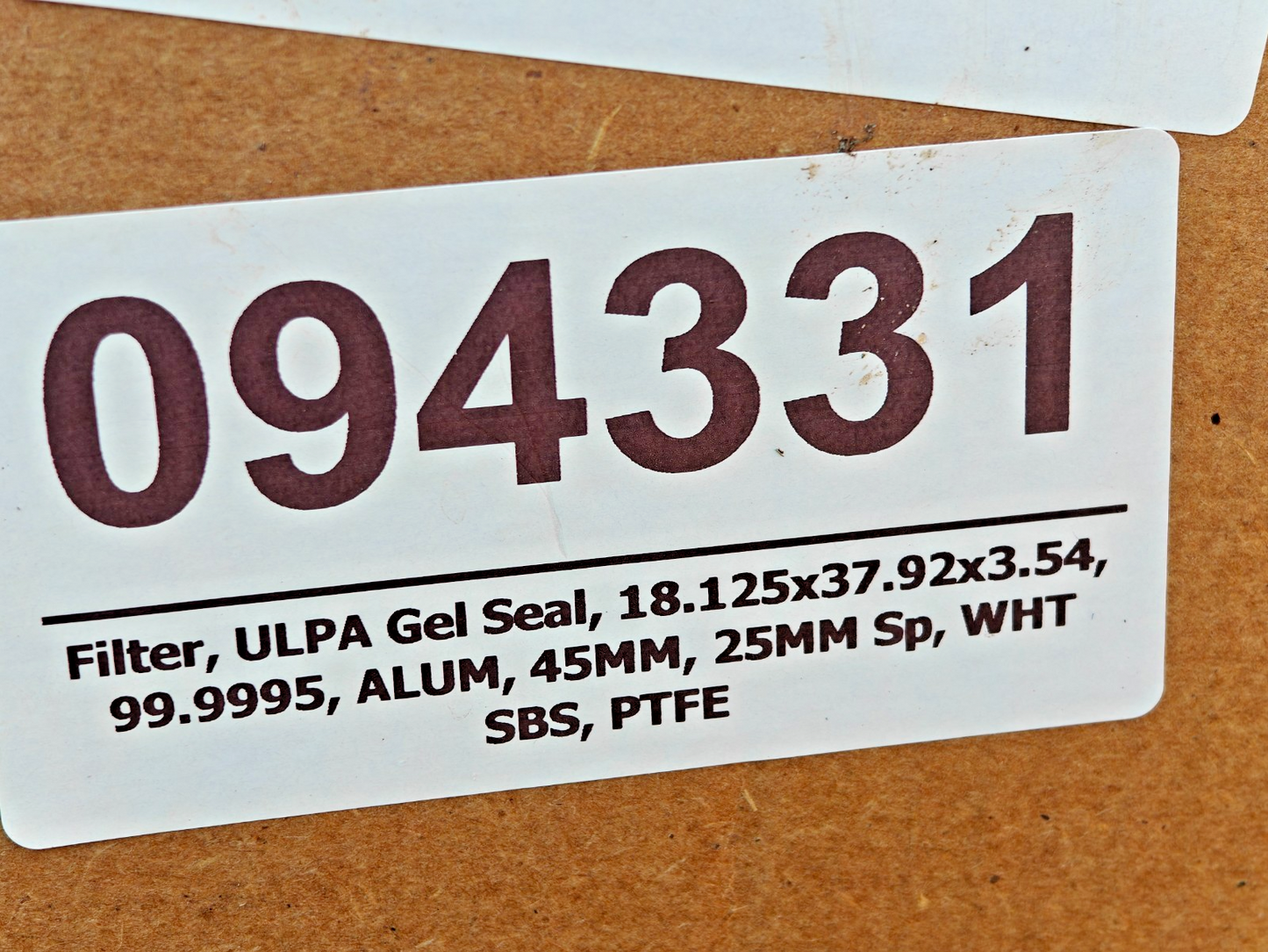 Camfil 855161494 ULPA Gel Seal Filter 18.12" x3 7.92" x 3.54" | 4 Filters - NEW
