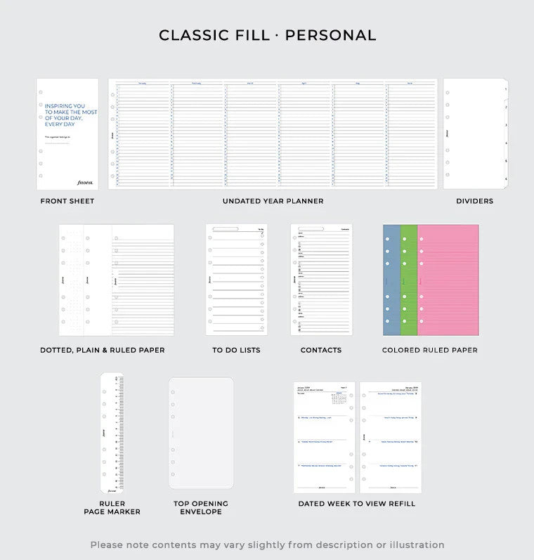 Filofax Confetti Personal Organizer in Rose Quartz - 2026 Jan-Dec [26-028723]
