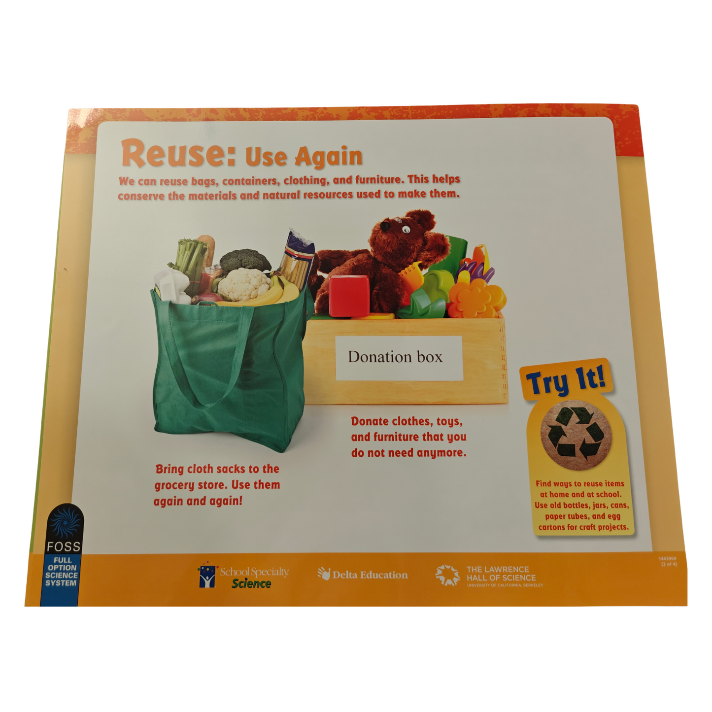 FOSS Conservation Posters Reduce, Reuse and Recycle | 14" x 17" | Set of 4 | NEW