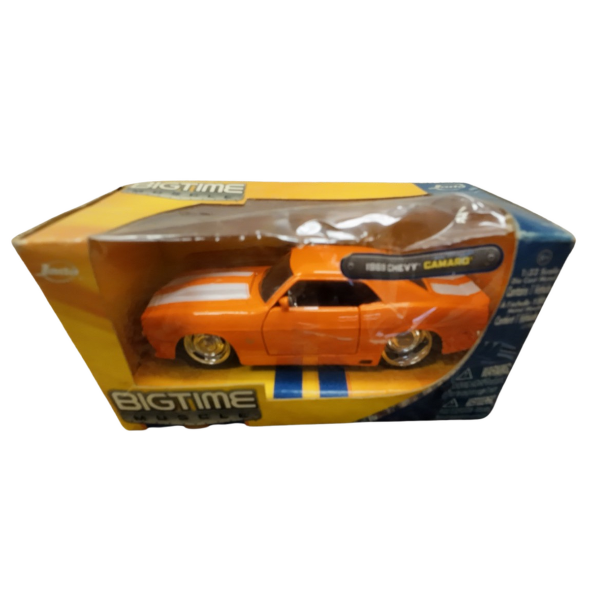 Jada Toys Bigtime Muscle 1969 Chevy Camaro Orange White 1:32 Diecast Car - NEW