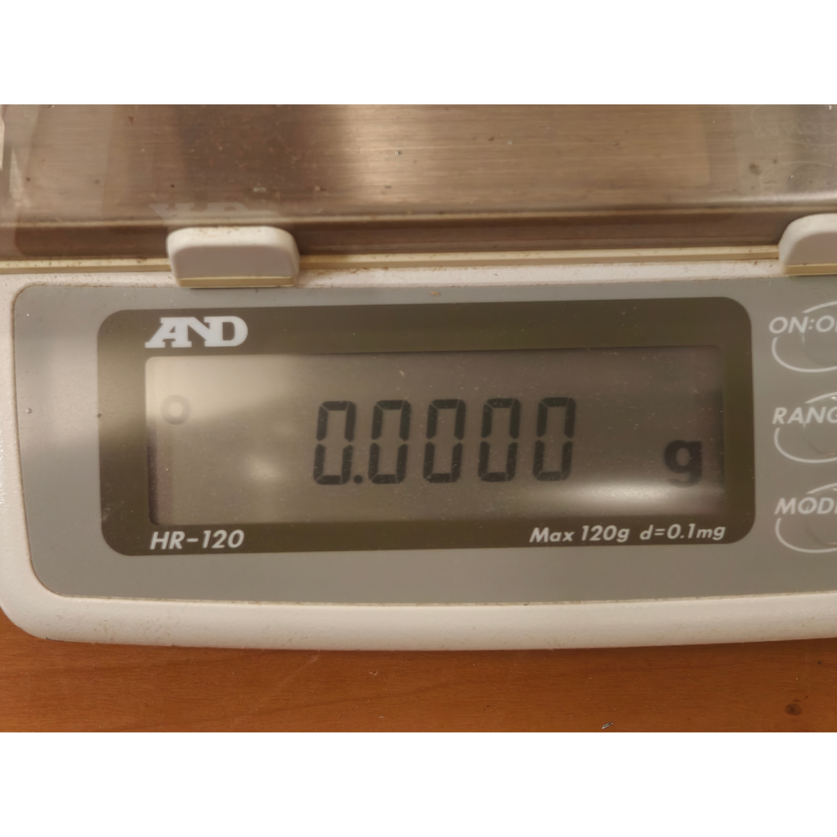 A&D HR-120 Digital Analytical Balance Laboratory Scale 120g x 0.1mg RS232 TESTED