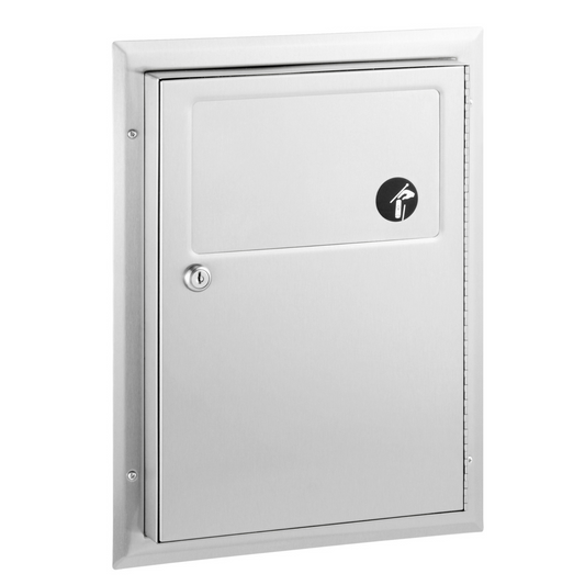 Bobrick B-354 Partition-Mounted Sanitary Napkin Disposal 1.3-Gallon | NEW