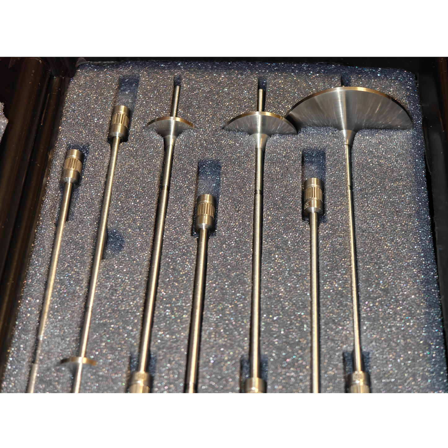 Brookfield Ametek RV Viscometer Spindle Set 316 SS Spindles 1-7 w/ Hard Case