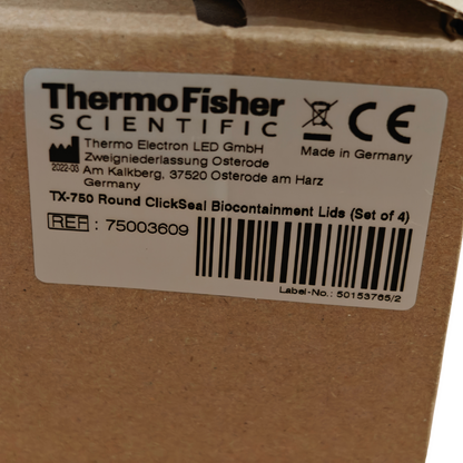 Thermo Fisher TX-750 Round ClickSeal Biocontainment Lids Set of 4 | NEW