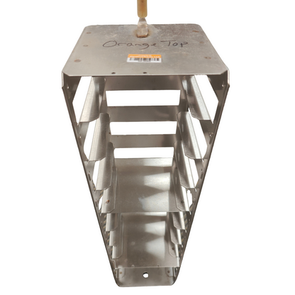 9-Tier Stainless Steel Hanging Lab Chest Freezer Rack for 2" Square Cryoboxes