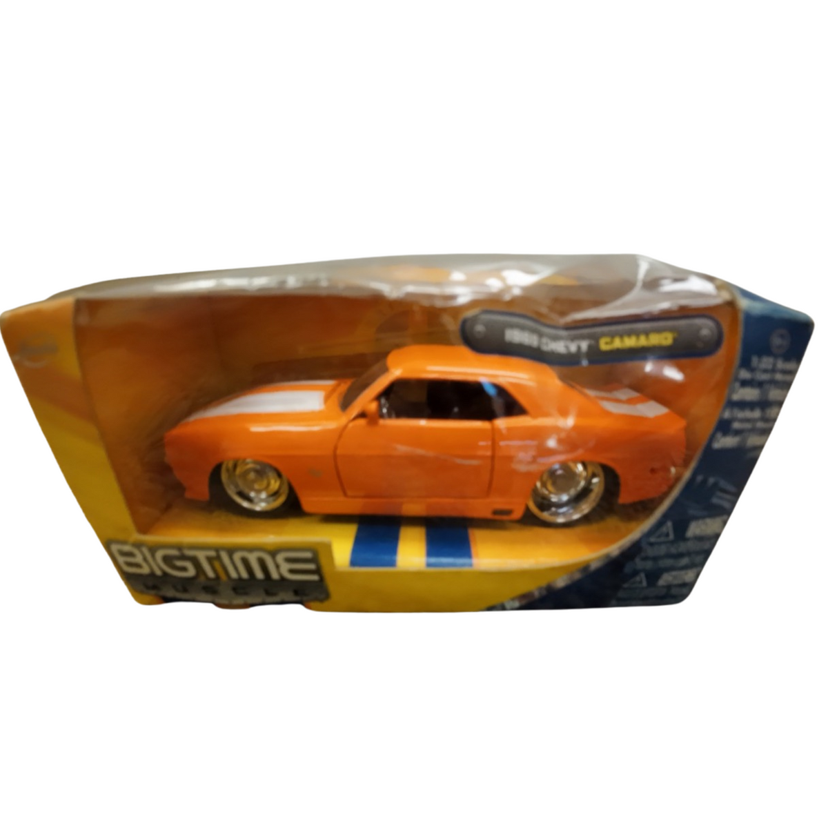 Jada Toys Bigtime Muscle 1969 Chevy Camaro Orange White 1:32 Diecast Car - NEW