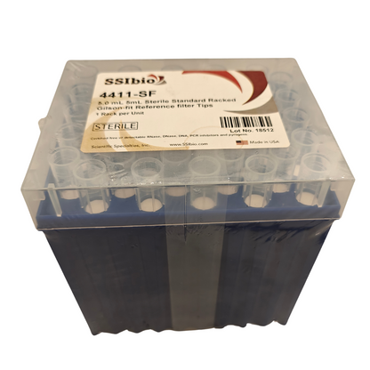 SSIbio 4411-SF 5 mL Macro Tips Gilson-Fit Racked Sterile Filter Pipette Tips NEW