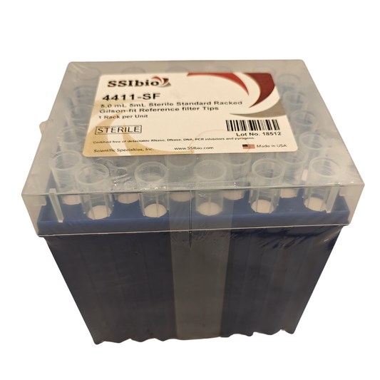 SSIbio 4411-SF 5 mL Macro Tips Gilson-Fit Racked Sterile Filter Pipette Tips NEW