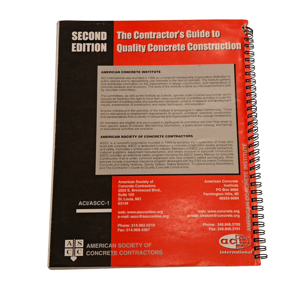 The Contractors Guide to Quality Concrete Construction 2nd Edition ACI ASCC Book