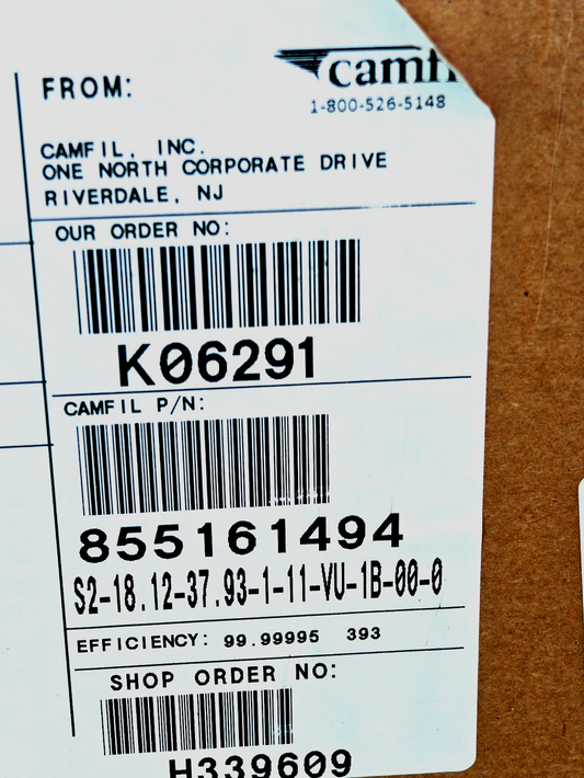 Camfil 855161494 ULPA Gel Seal Filter 18.12" x3 7.92" x 3.54" | 4 Filters - NEW