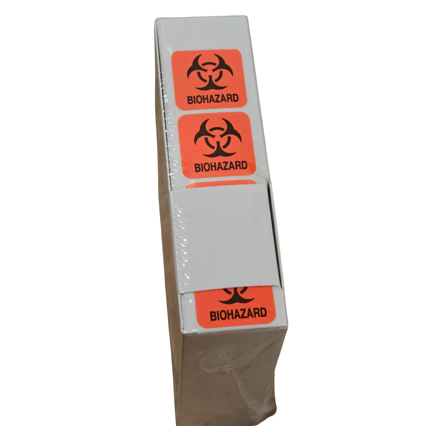 Fisherbrand 15926  1" x 1" Biohazard Labels Roll Warning Tape 1000/Pk | NEW