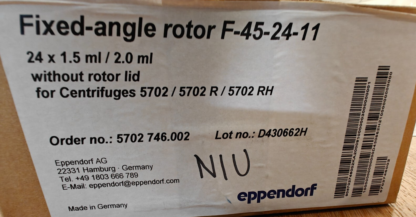 Eppendorf Fixed-Angle Rotor F45-24-11 for Centrifuges 5702/5702R | 1.5-2ml Tubes