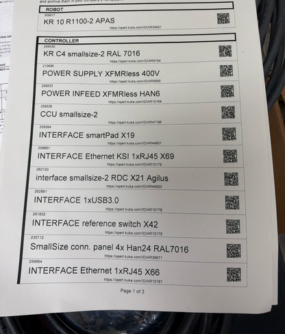 KUKA KR 10 R1100-2 10kg Industrial Robot w/ KR C4 Controller, Bosch Rexroth APAS