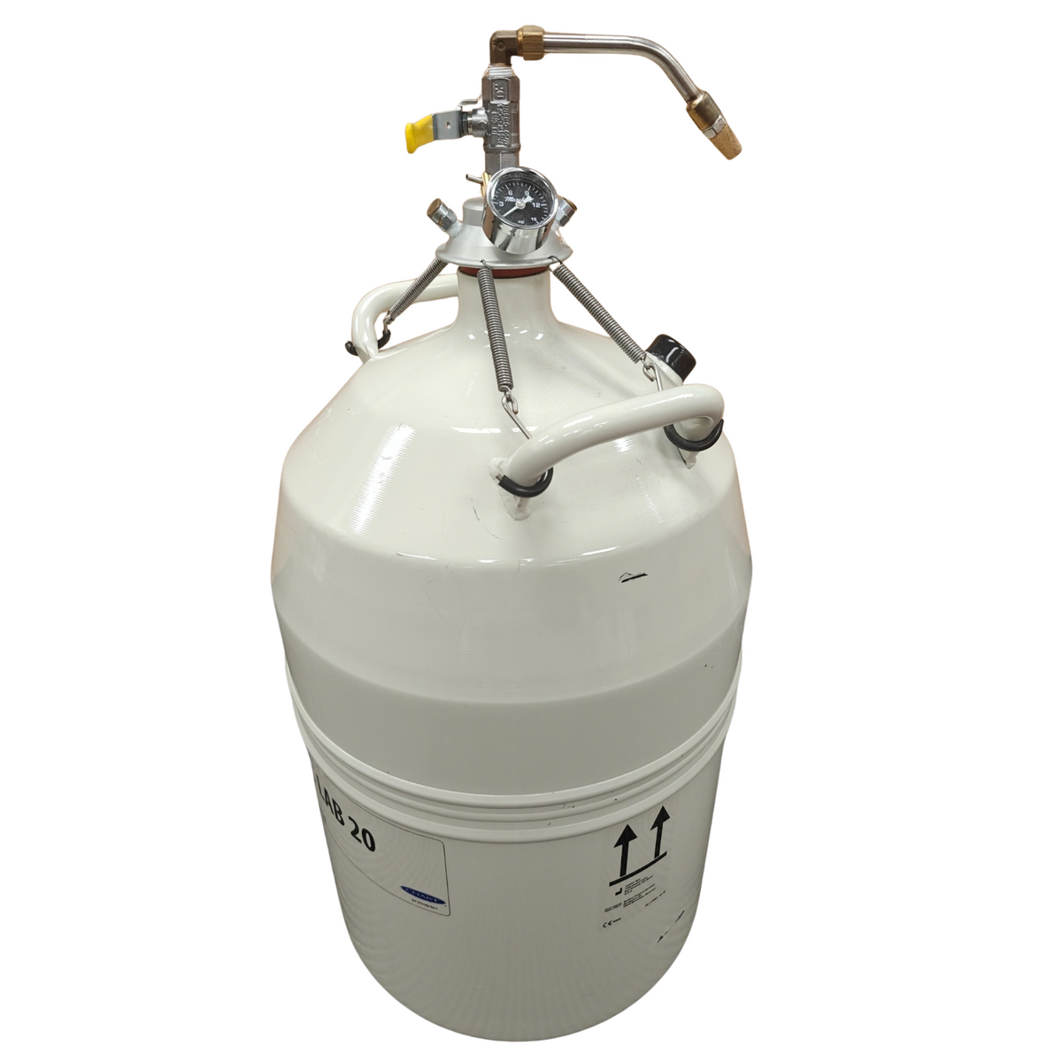 MVE Lab 20 Liquid Nitrogen LN2 Dewar 20L Cryogenic Storage Tank Dispenser Gauge