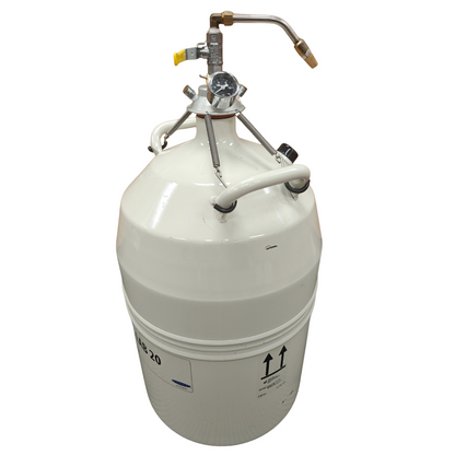 MVE Lab 20 Liquid Nitrogen LN2 Dewar 20L Cryogenic Storage Tank Dispenser Gauge