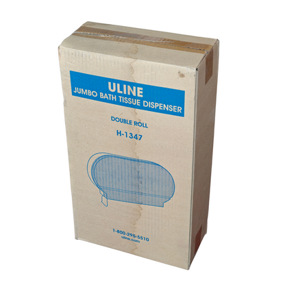 ULINE H-1347 Jumbo Bath Tissue Dispenser - Double Roll Plastic | NEW