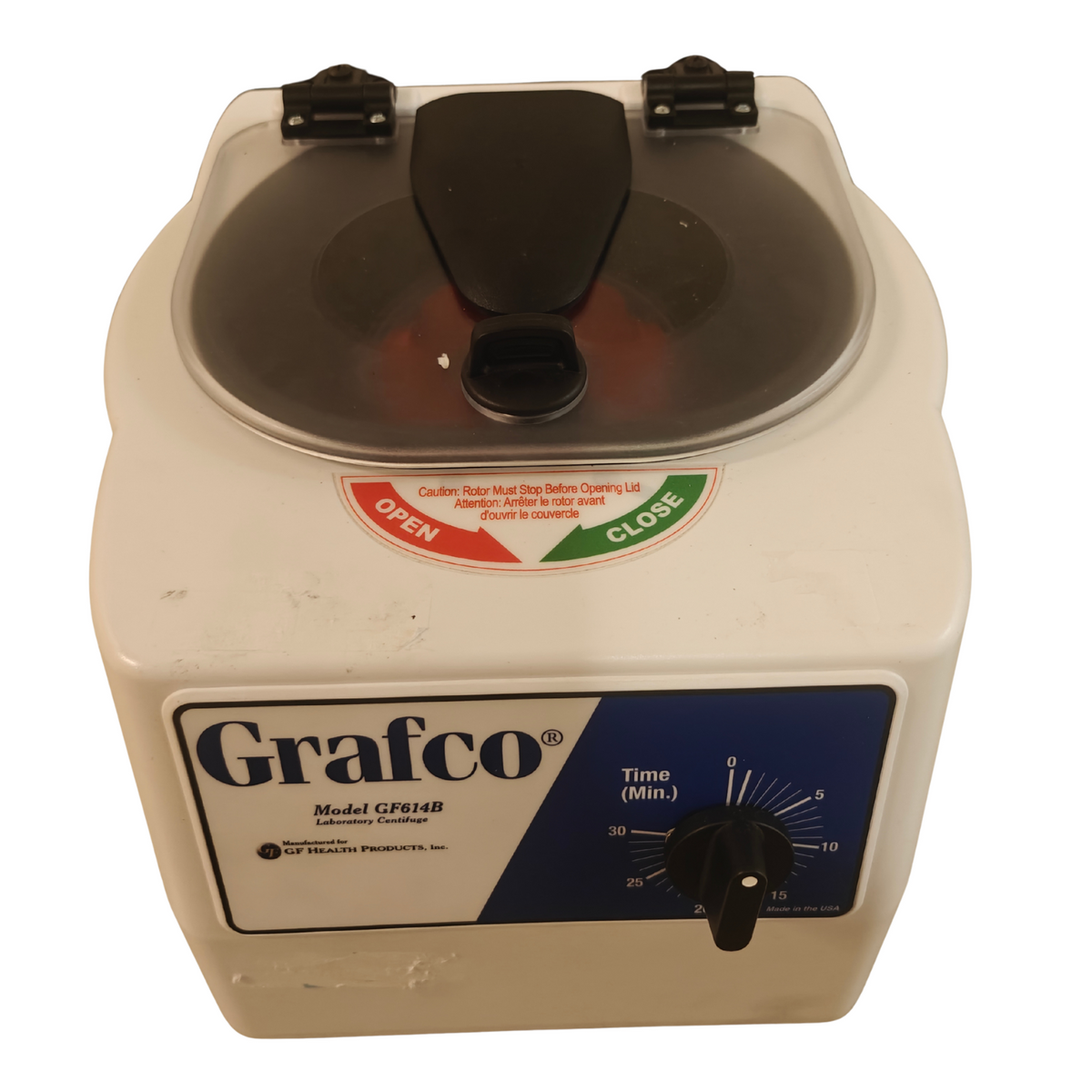 Grafco GF614B Laboratory Centrifuge 6-Place Rotor Drucker Diagnostics 3156 RPM