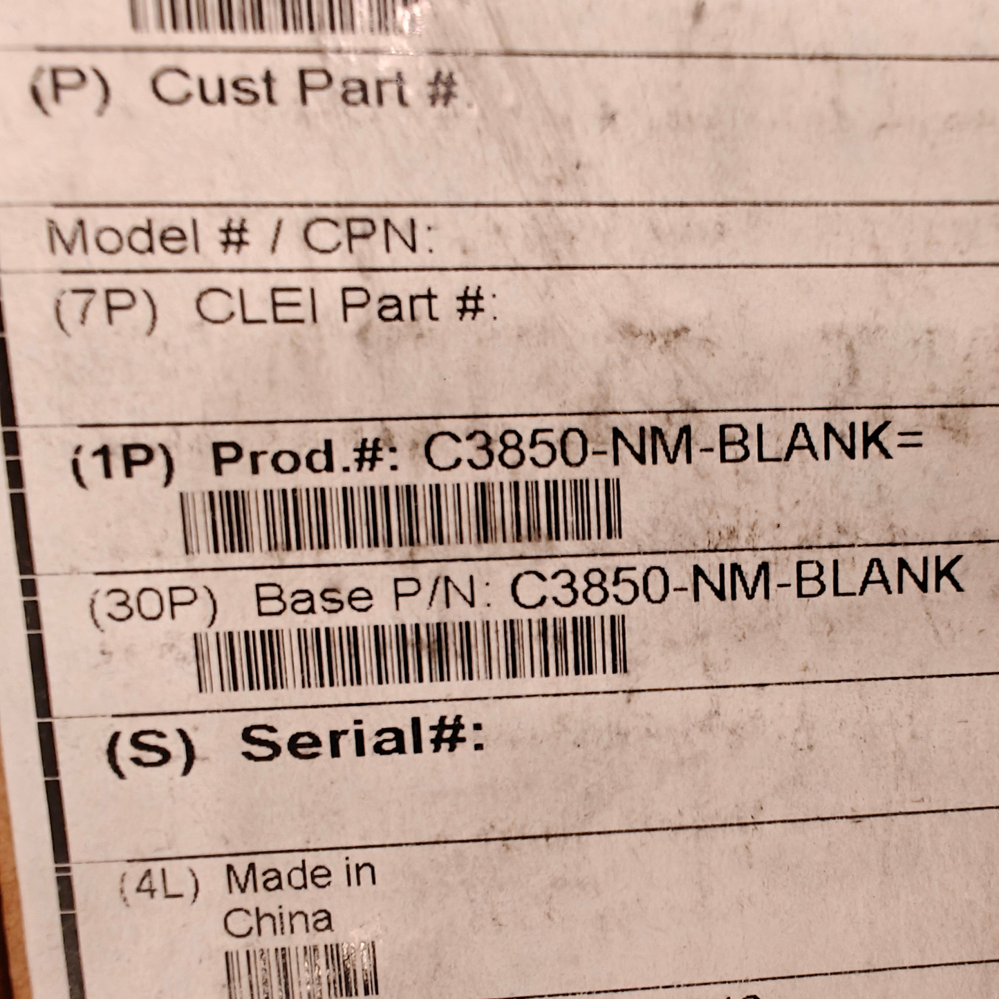 Cisco C3850-NM-BLANK Catalyst 3850 Series Blank Switch Module  | NEW