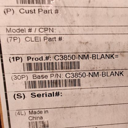 Cisco C3850-NM-BLANK Catalyst 3850 Series Blank Switch Module  | NEW