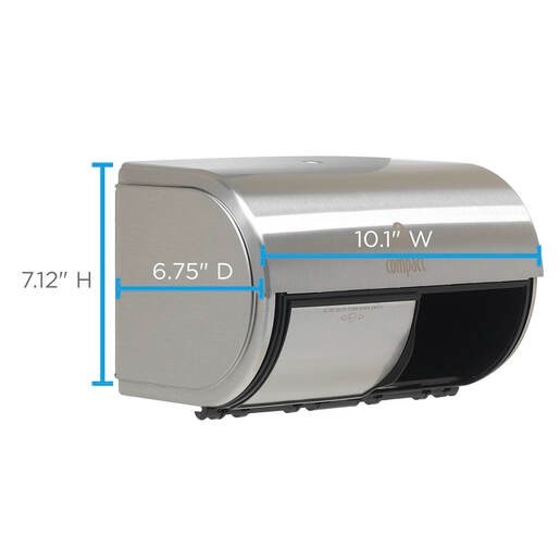 GP Pro Compact 56798 Side-By-Side Double Roll Toilet Paper Dispenser | NEW