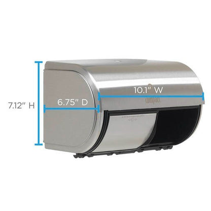 GP Pro Compact 56798 Side-By-Side Double Roll Toilet Paper Dispenser | NEW