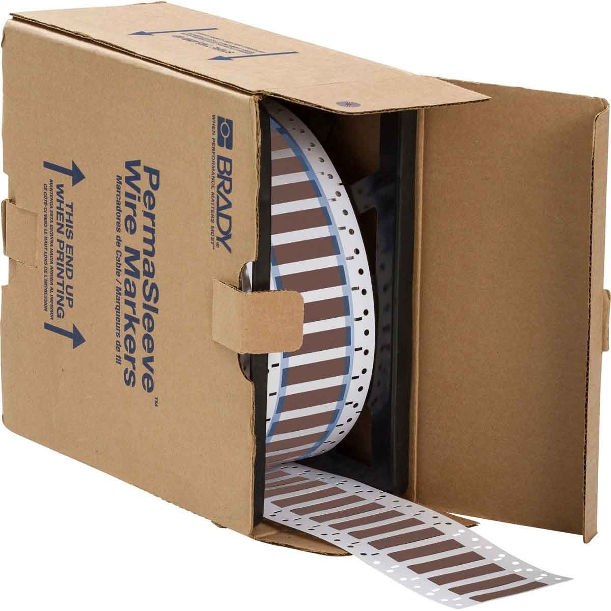 Brady PS-500-2-BR | 2" x 0.5" | PermaSleeve Heat Shrink and Cable Labels Brown