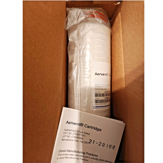 Millipore CTGR71TP1 Aervent 0.2µm PTFE Filter Cartridge 10" Code 7 | NEW