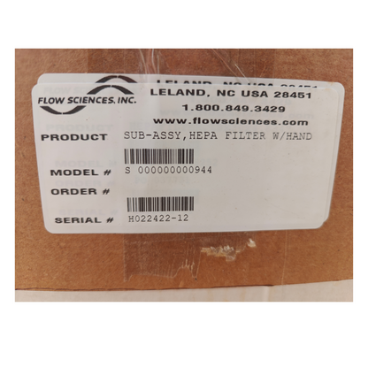 Flow Sciences 85502A867 HEPA Filter with handle Sub-Assembly 18"x30" | NEW