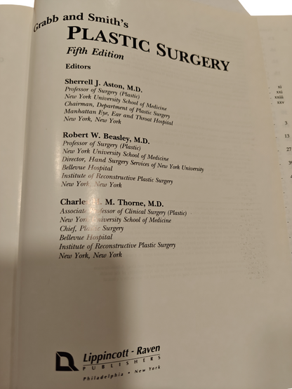 Grabb & Smith’s Plastic Surgery 5th Edition Hardcover Lippincott Raven with CD