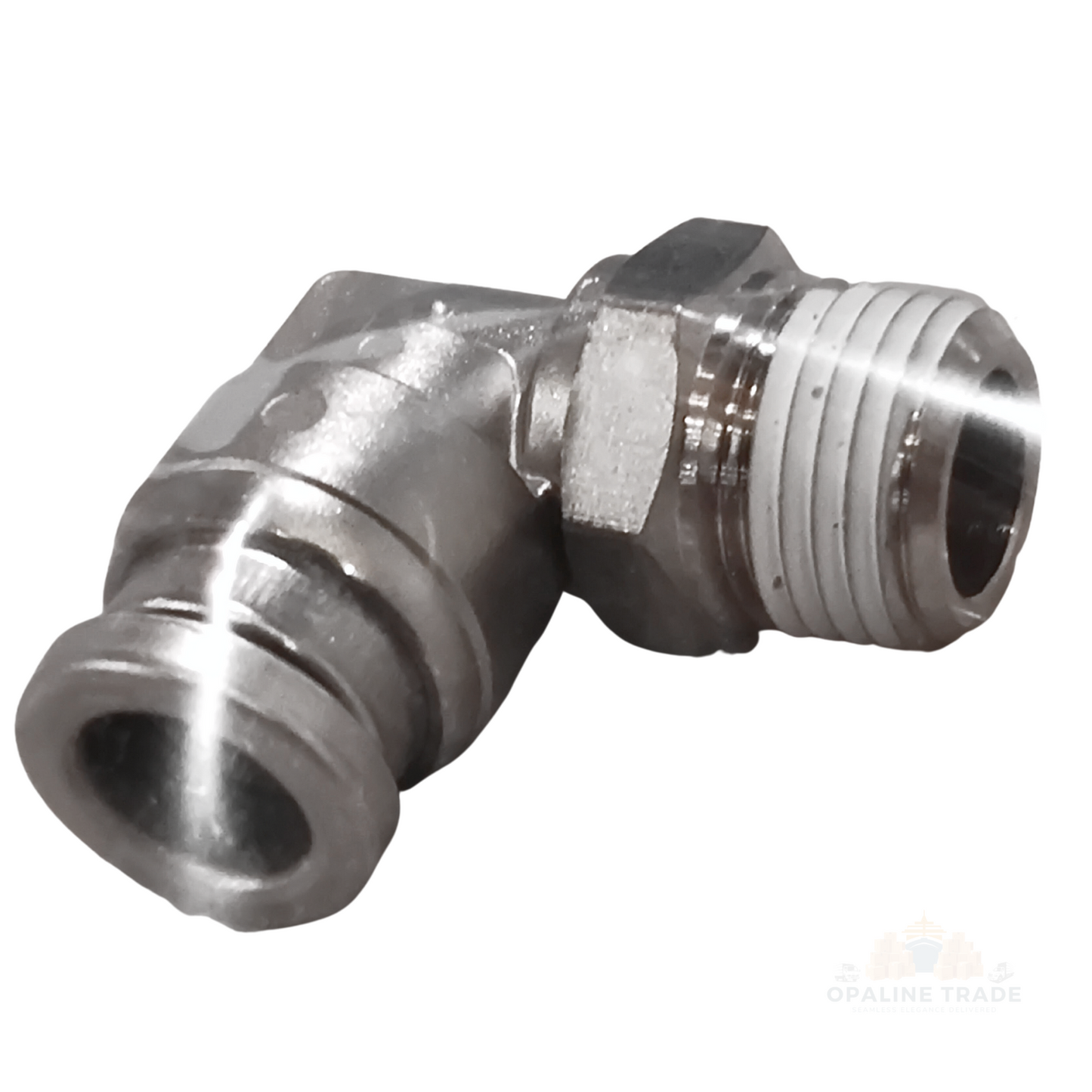 SMC KQB2L07-N01S Male Elbow Metal Fitting - One Touch Brass - UNF, NPT Threads