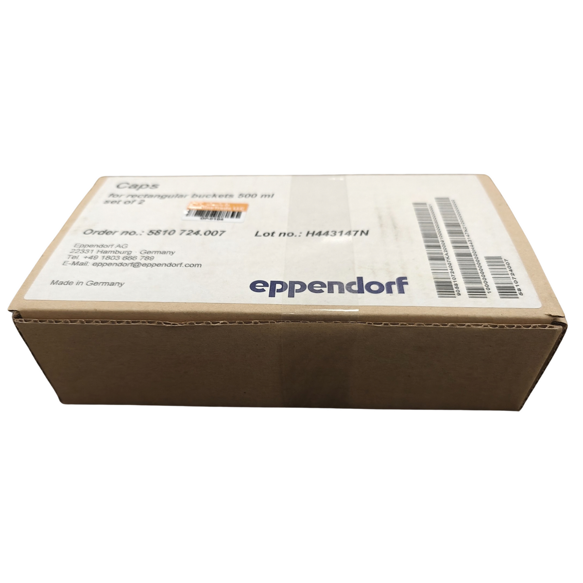 Eppendorf 5810 724.007 Aerosol-Tight Caps 500mL Rectangular Buckets Set of 2 NEW