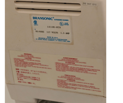 Branson 1210R-MTH 1.9 L Ultrasonic Cleaner Heated Water Bath Bransonic - TESTED