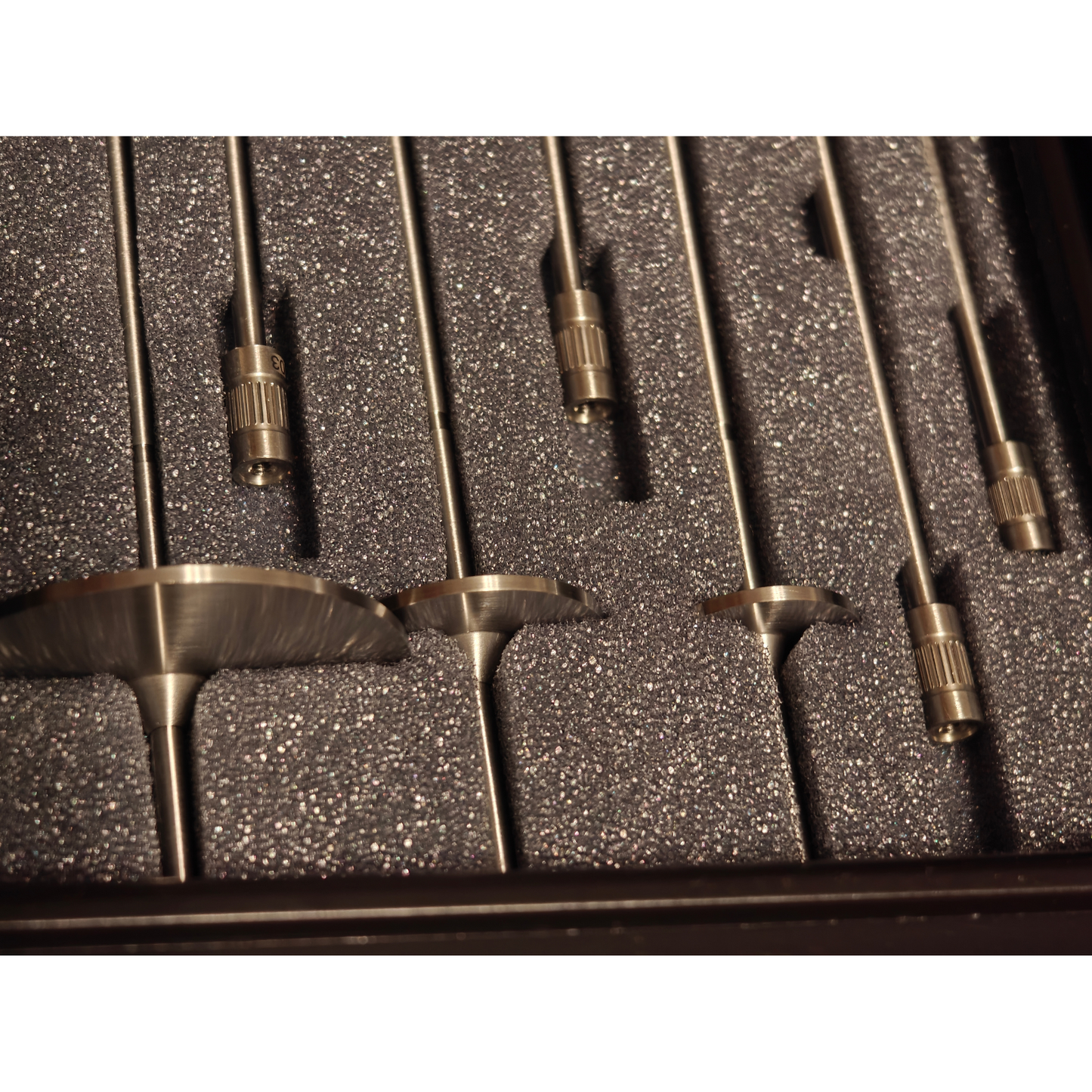 Brookfield Ametek RV Viscometer Spindle Set 316 SS Spindles 1-7 w/ Hard Case