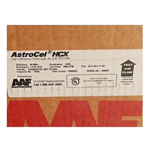 AAF AstroCel 907112307 HCX HEPA Filter 24" x 24" x 11.5" 99.99% Efficiency | NEW