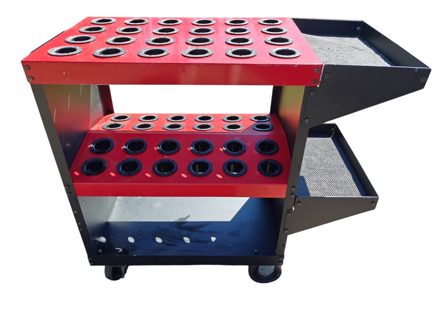 Huot CNC Rolling Tool Cart 48 Position, 40 Taper Holder - BT, CAT V Flange, NMTB
