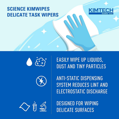Professional Kimtech Science Kimwipes, 286/Box [Set of 3] 858 Wipes Kimtech