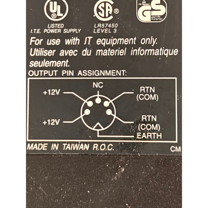 Skynet SNP-A077 AC Adapter Power Supply 12V 6A 5-Pin DIN