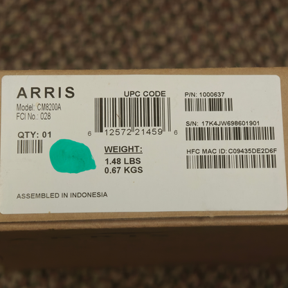 ARRIS Touchstone CM8200A DOCSIS 3.1 Gigabit Data Cable Modem Black