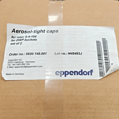 Eppendorf 5820 748.001 Aerosol-Tight Caps for S-4-104 Rotor DWP Buckets Set of 2