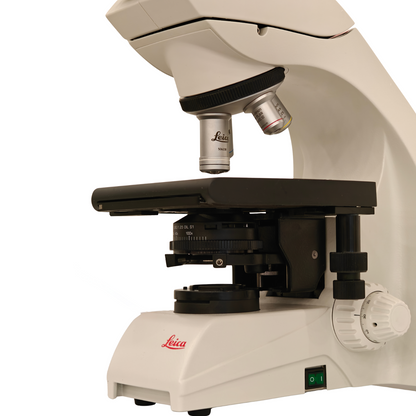 Leica DM750 Binocular Microscope w/ 4 HI PLAN Objectives 4x 10x 40x 100x Oil