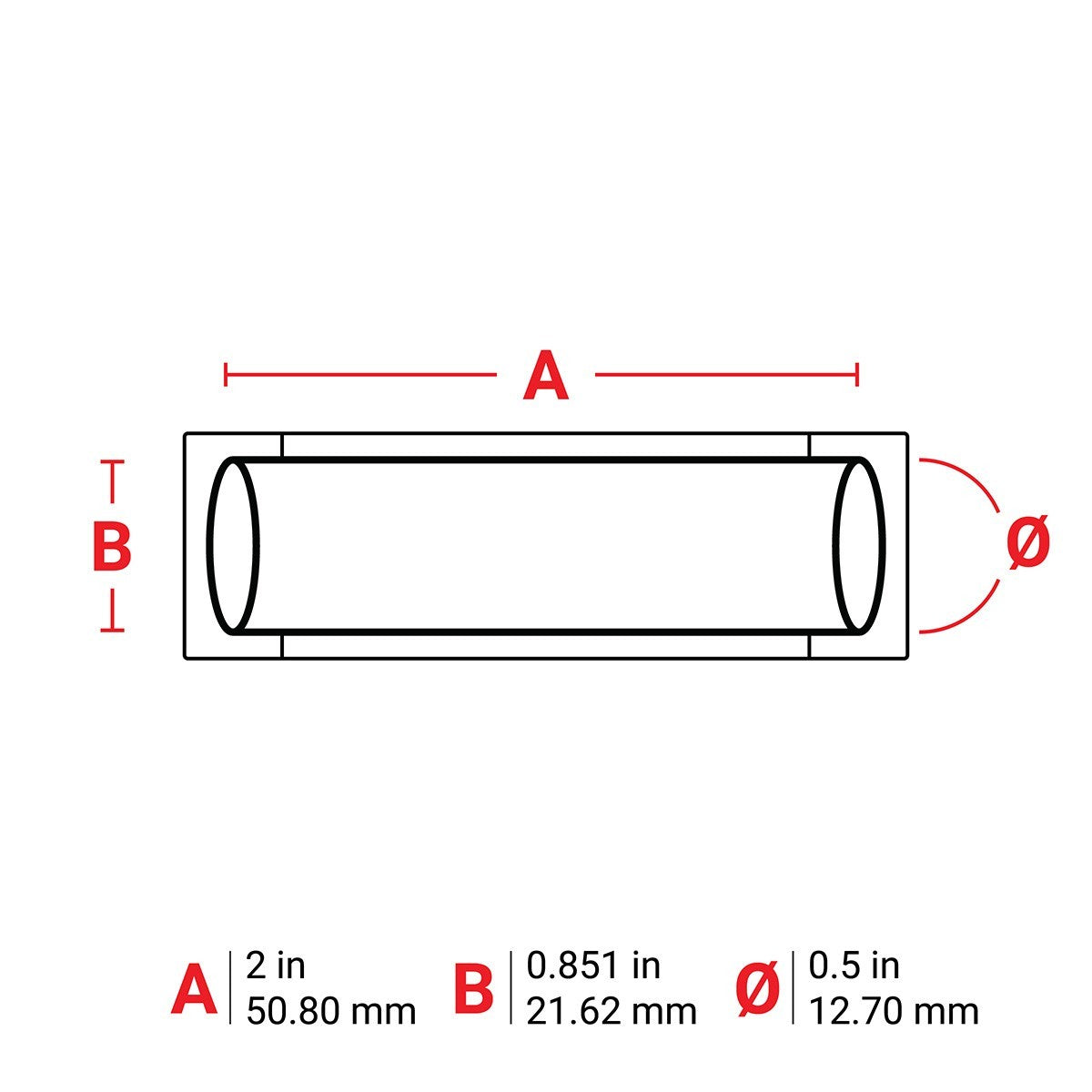 Brady PS-500-2-BR | 2" x 0.5" | PermaSleeve Heat Shrink and Cable Labels Brown