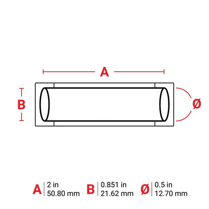 Brady PS-500-2-BR | 2" x 0.5" | PermaSleeve Heat Shrink and Cable Labels Brown