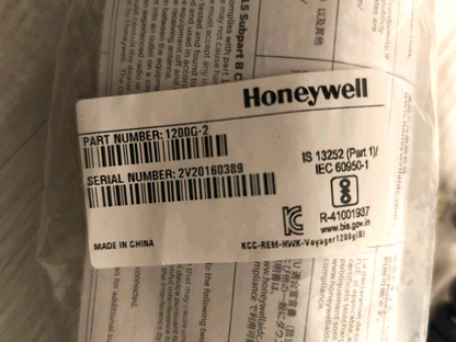 Honeywell Voyager Barcode Scanner 1200G-2 Handheld with Stand and USB Cable Kit