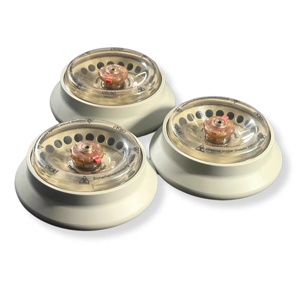 Set of three Thermo Scientific microliter rotors with ClickSeal lid for safe centrifuge operation