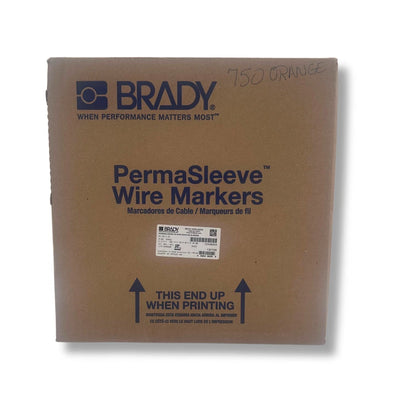 Orange heat shrink wire marking sleeve labels 2 x 1.25 inch