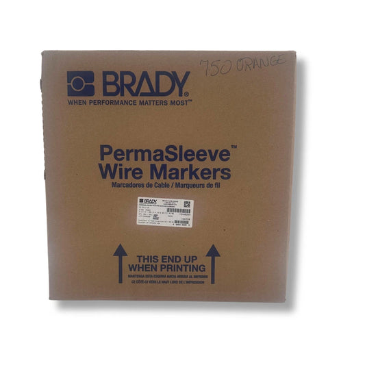 Orange heat shrink wire marking sleeve labels 2 x 1.25 inch