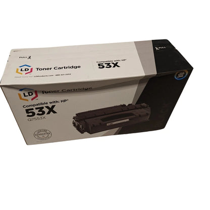 LD Products HP 53X Q7553X toner cartridge packaging