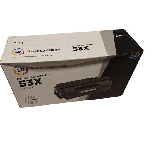 LD Products HP 53X Q7553X toner cartridge packaging